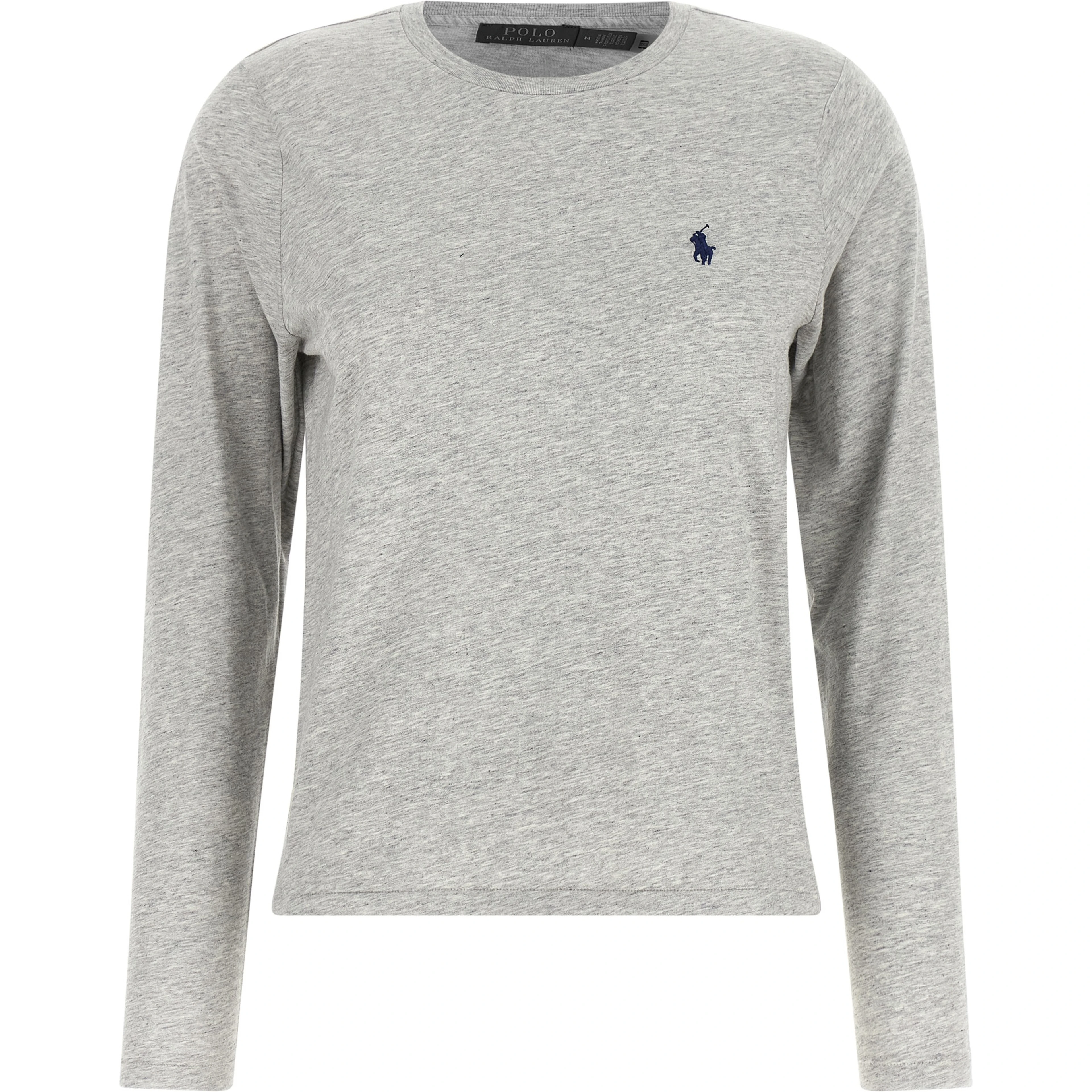 Gray Cotton Long Sleeve T-Shirt