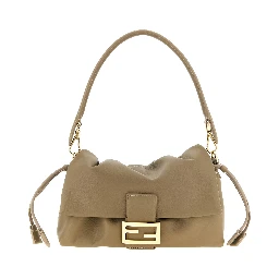 Beige Lamb Leather Handbag