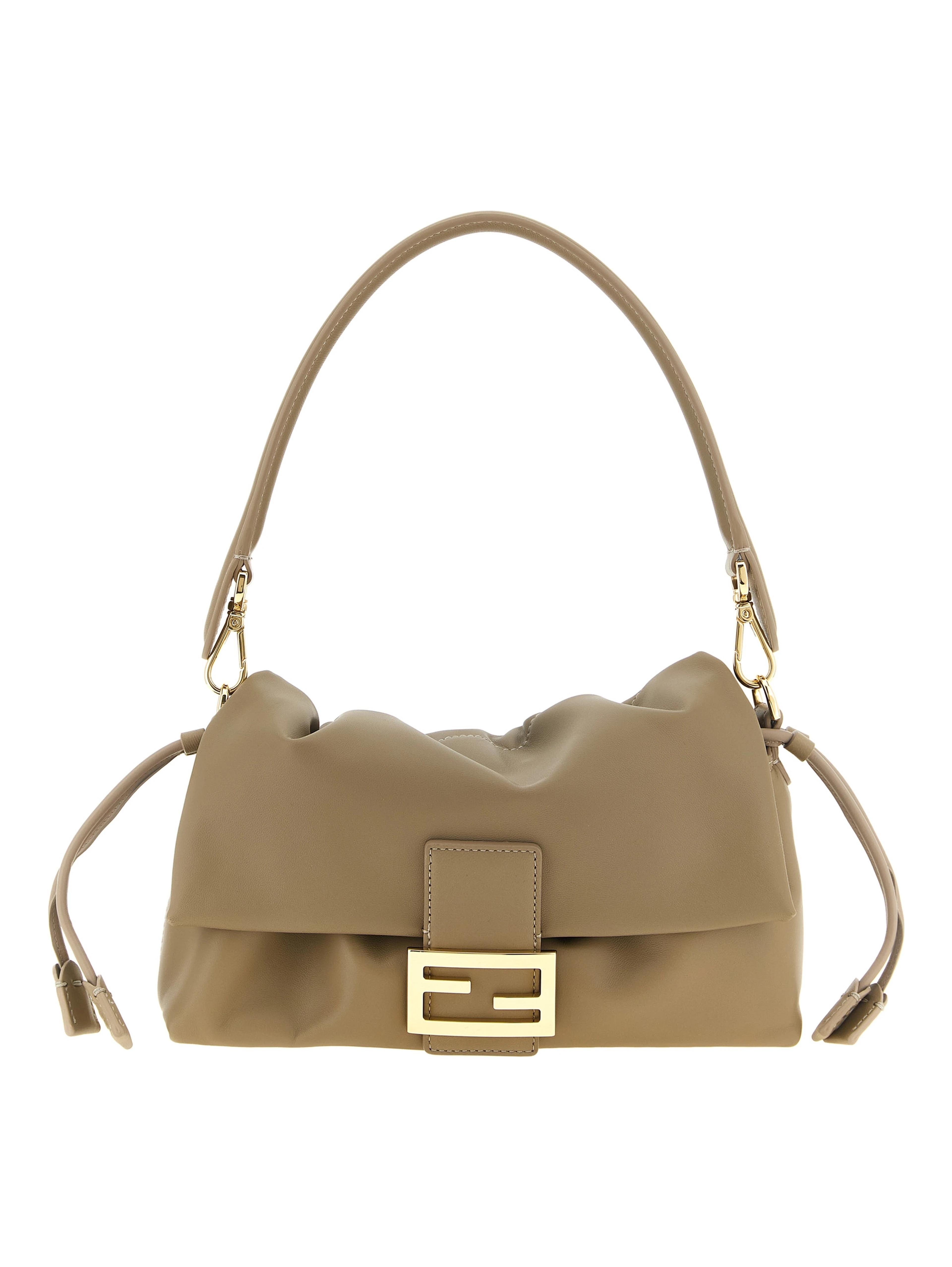 Beige Lamb Leather Handbag