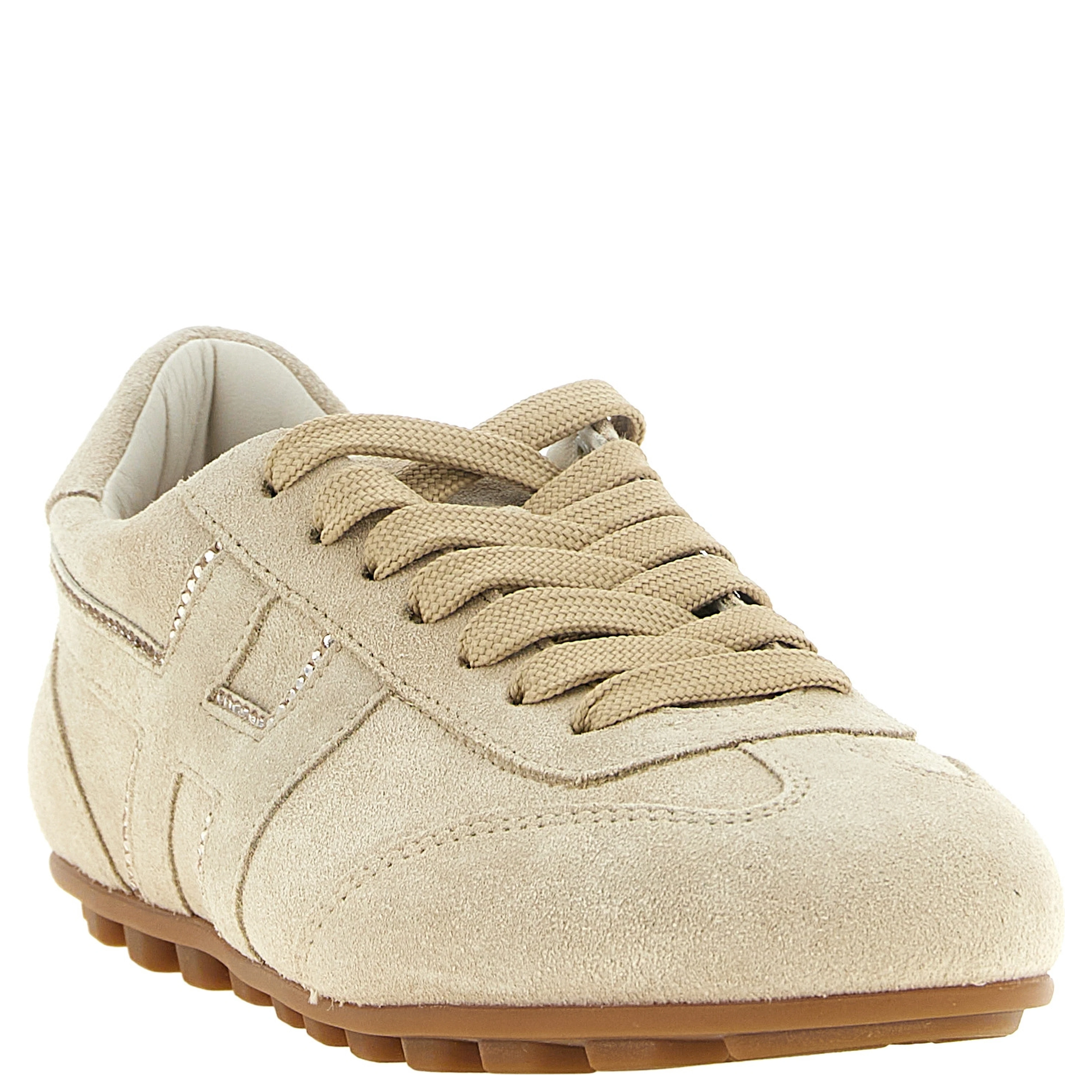 Beige Calfskin Athletic Sneakers