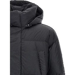 Black Polyamide Full-Length Jacket