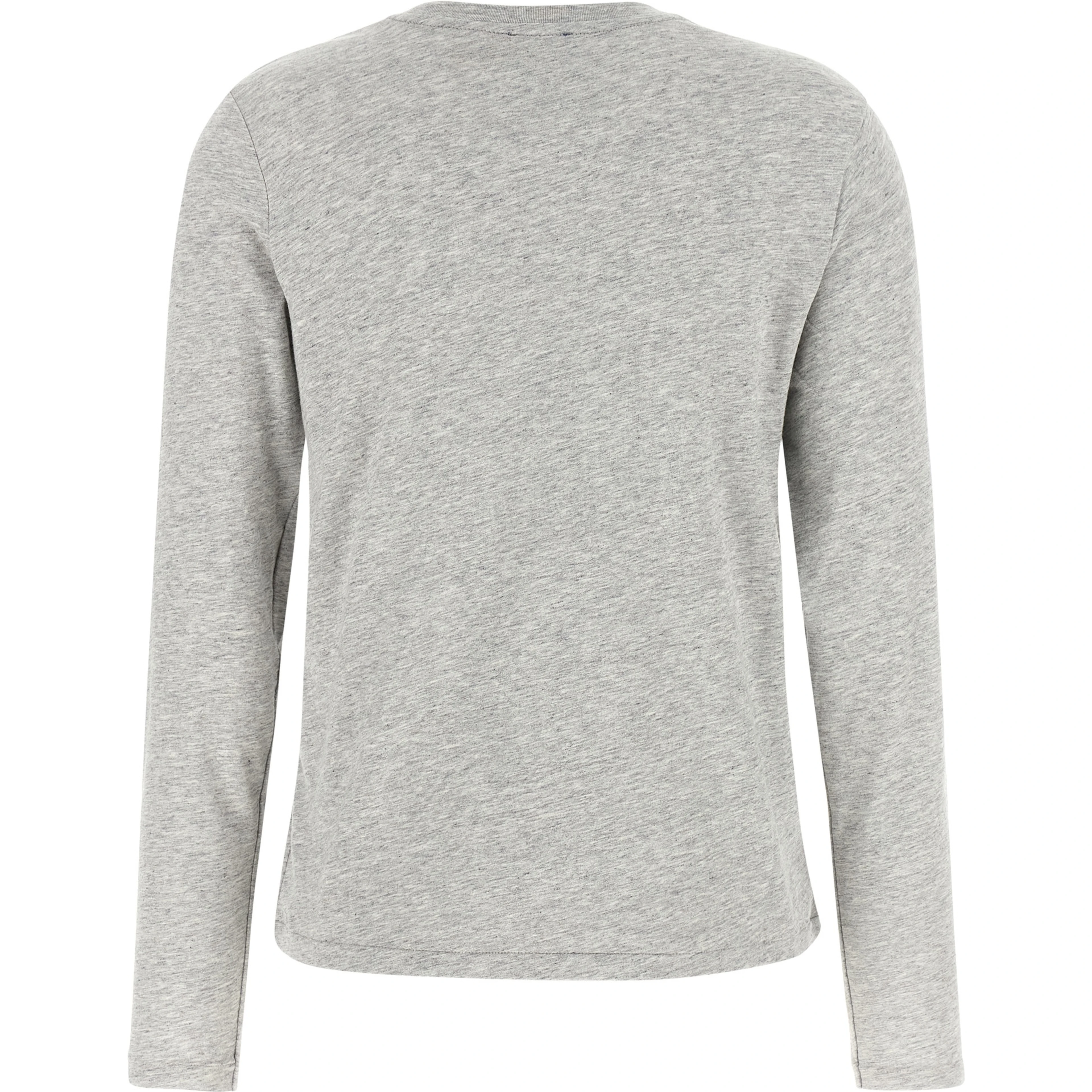 Gray Cotton Long Sleeve T-Shirt