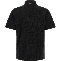 Black Cotton Polo Shirt