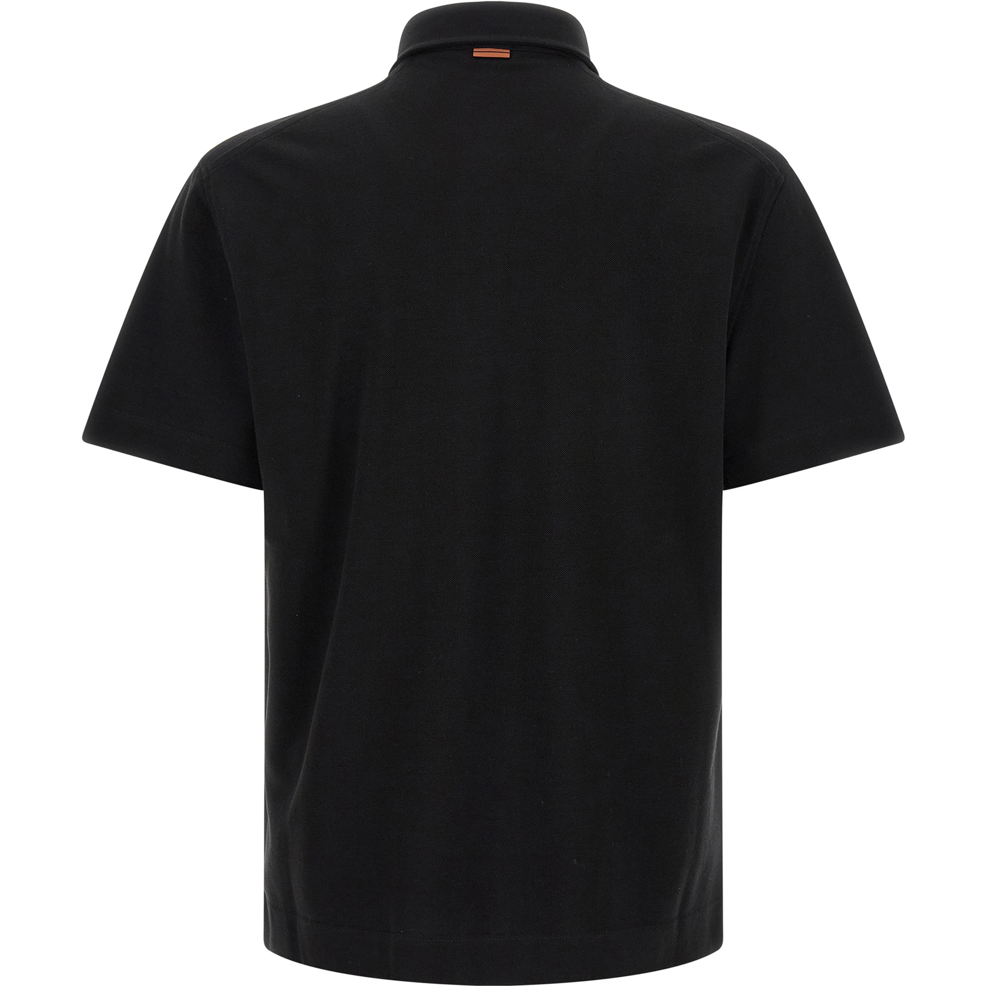 Black Cotton Polo Shirt