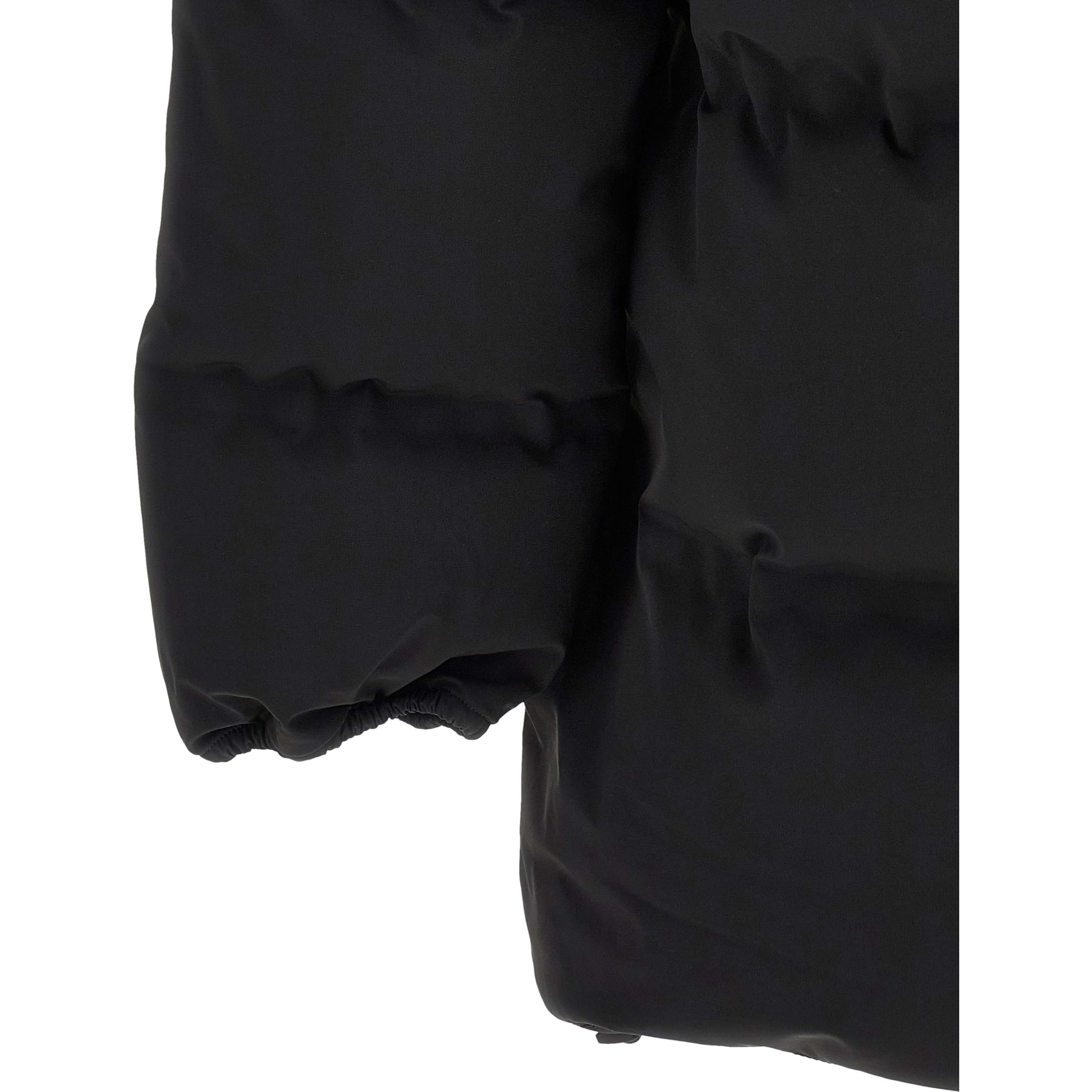 Black Polyamide Full-Length Jacket