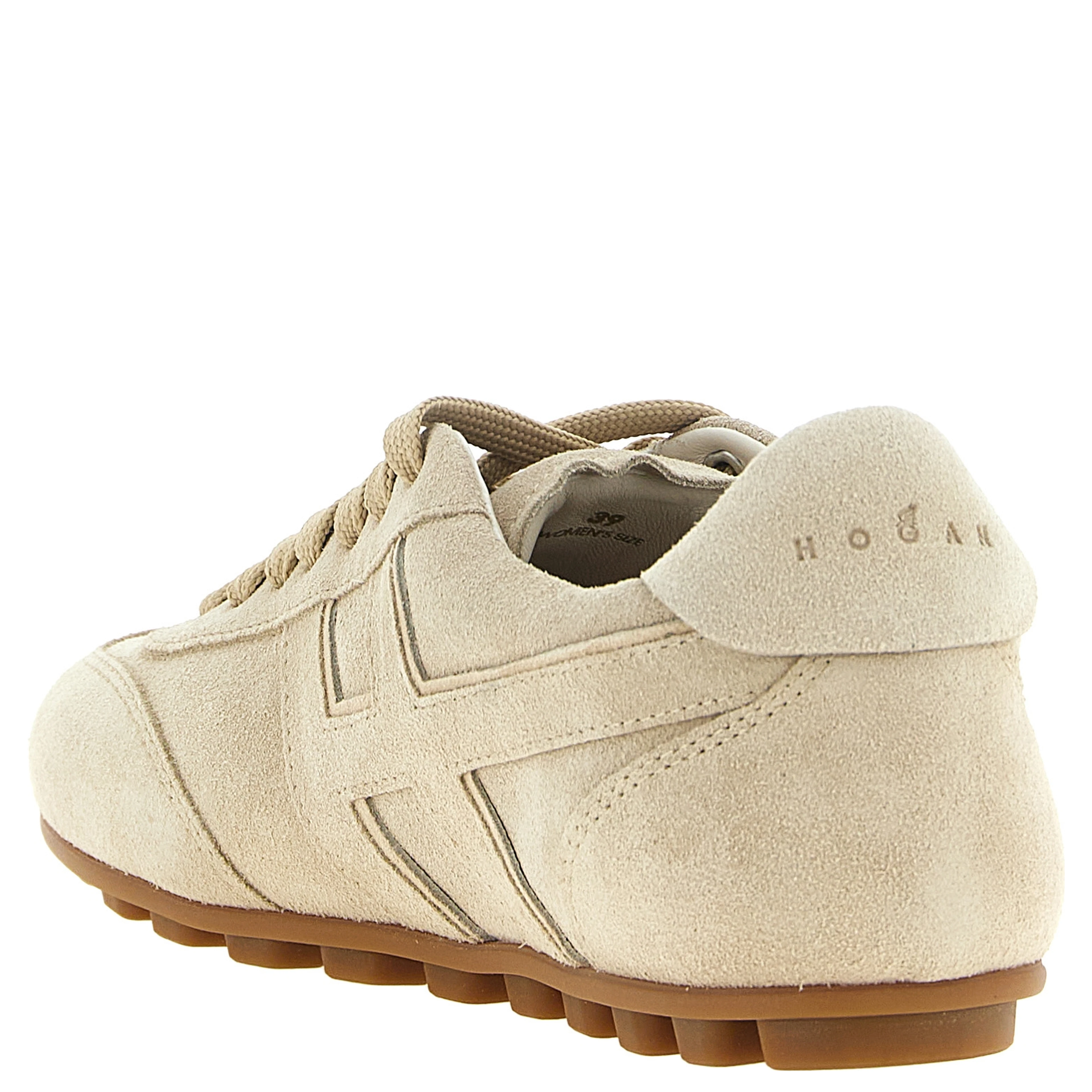 Beige Calfskin Athletic Sneakers