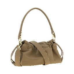 Beige Lamb Leather Handbag