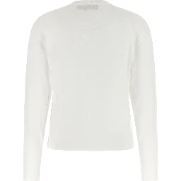 White Cotton Long Sleeve T-Shirt
