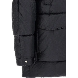 Black Polyamide Full-Length Jacket