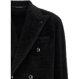 Black Alpaca Leather Coat