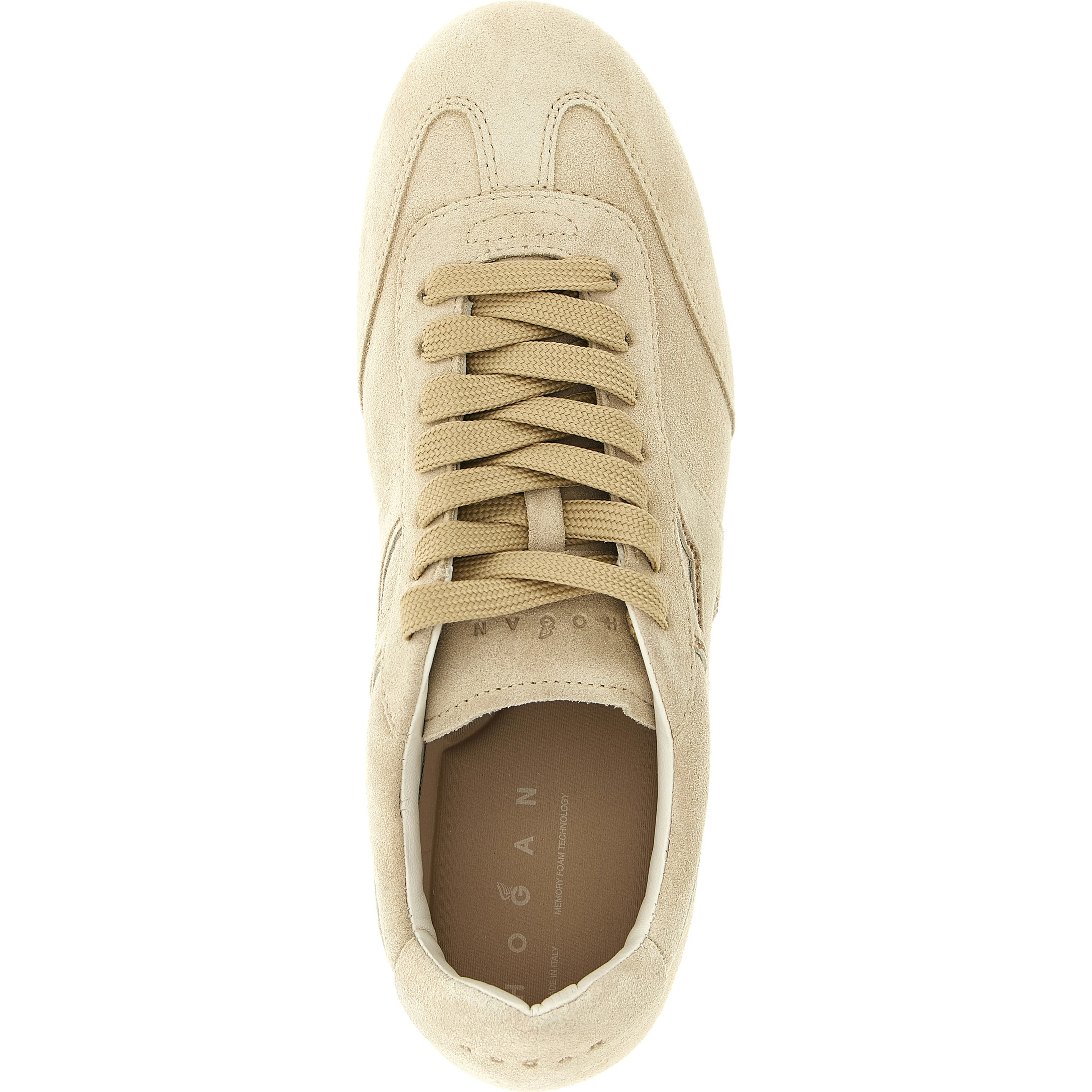 Beige Calfskin Athletic Sneakers
