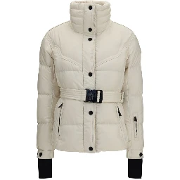 Beige Polyester Full-Length Jacket