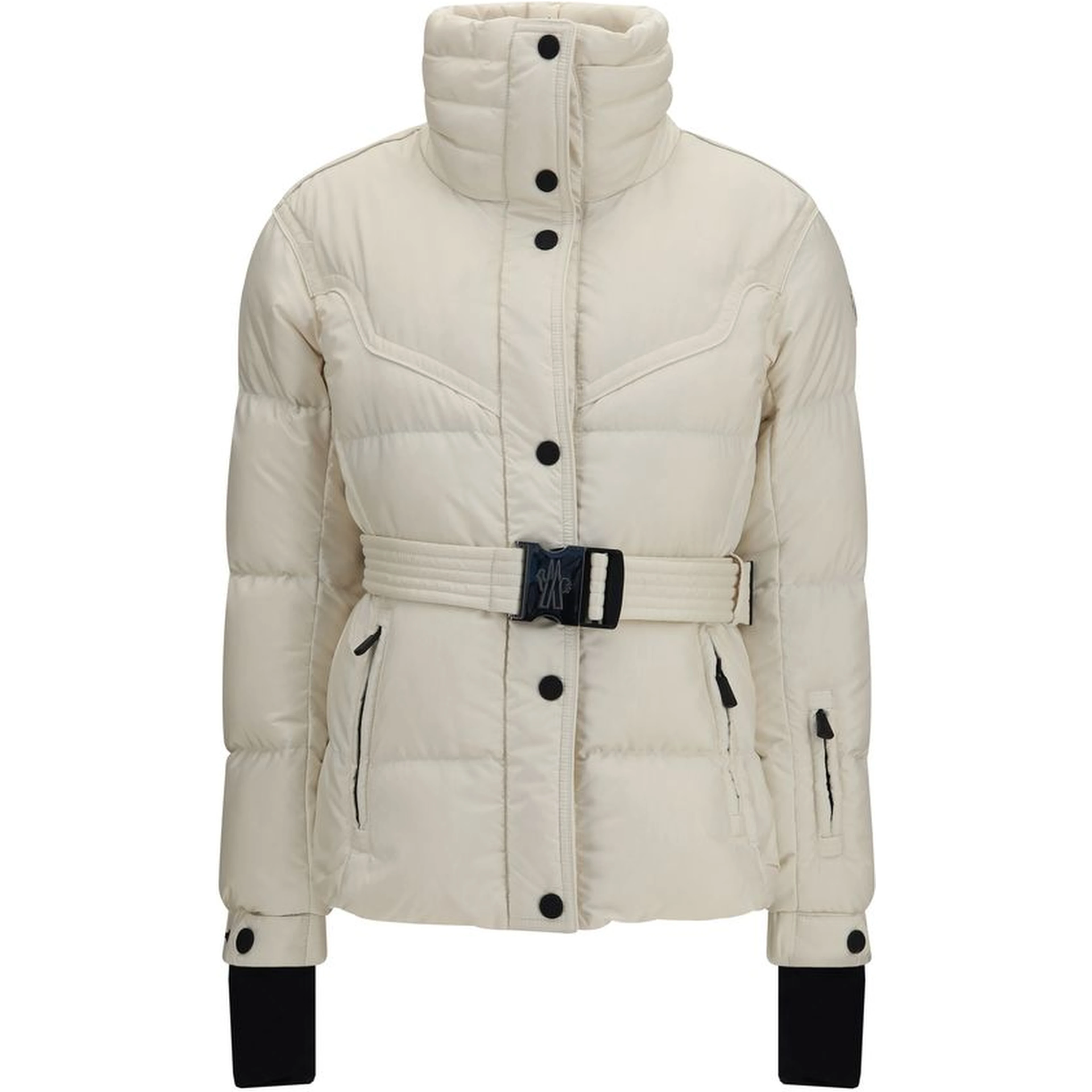 Beige Polyester Full-Length Jacket
