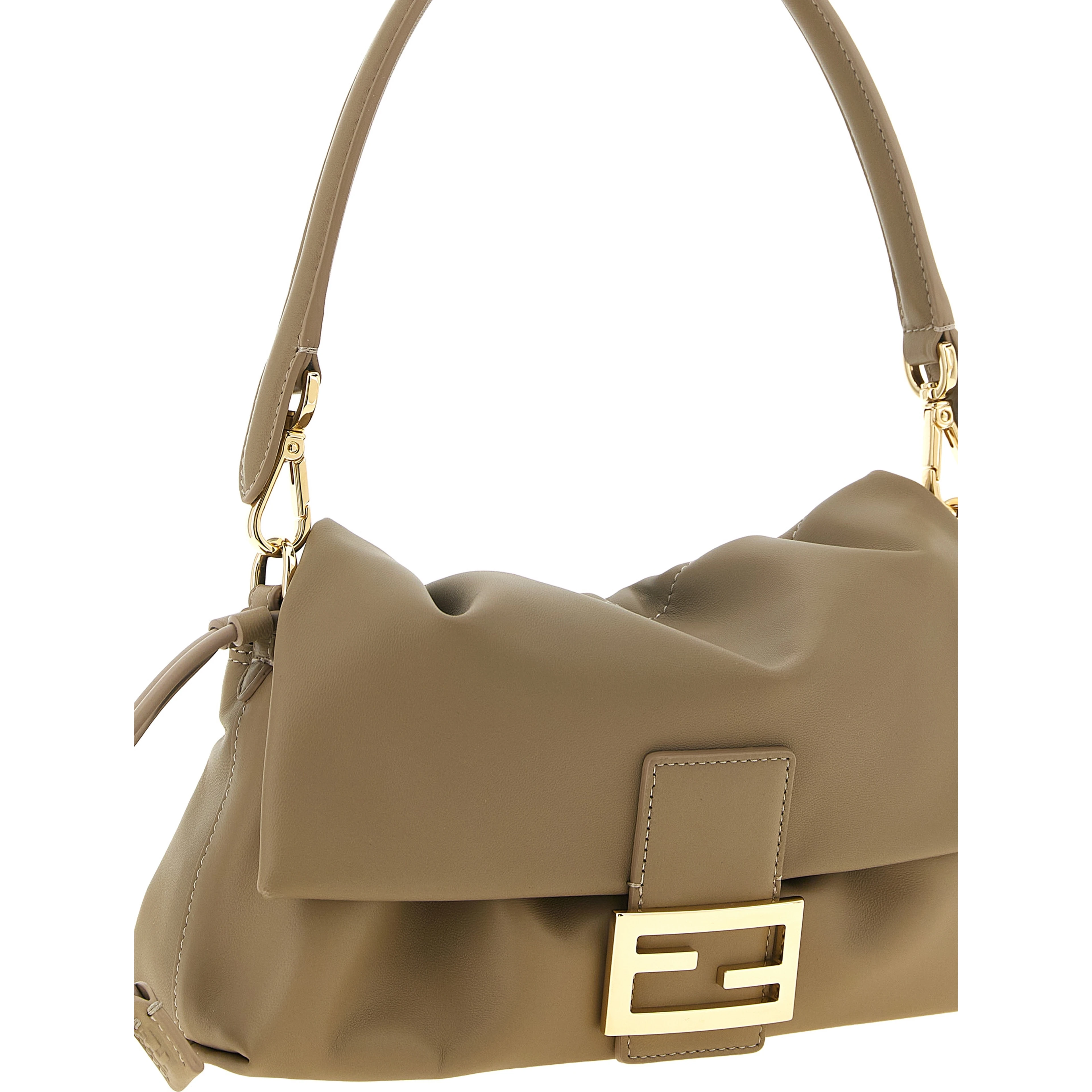 Beige Lamb Leather Handbag