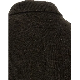 Brown Wool Polo Shirt