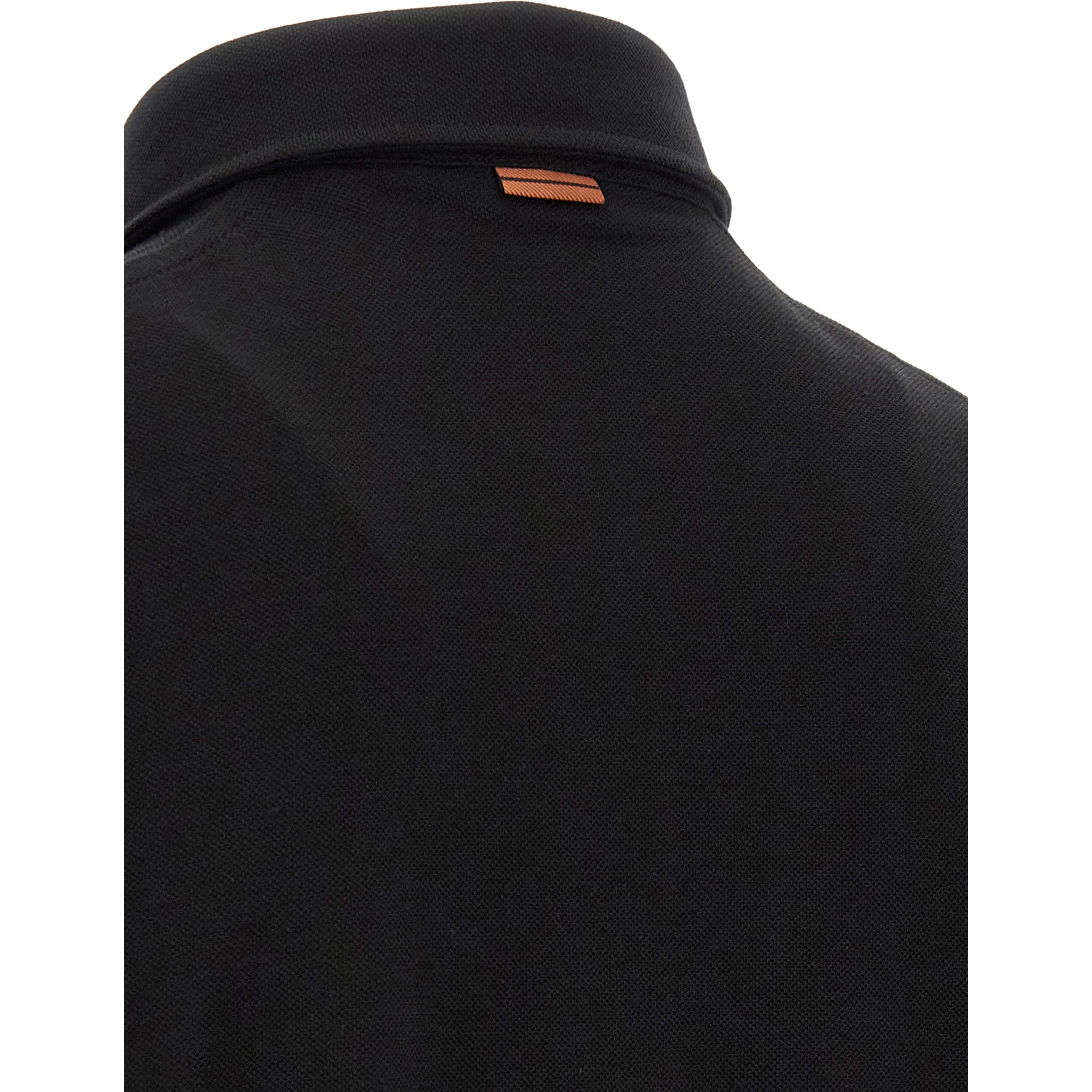 Black Cotton Polo Shirt