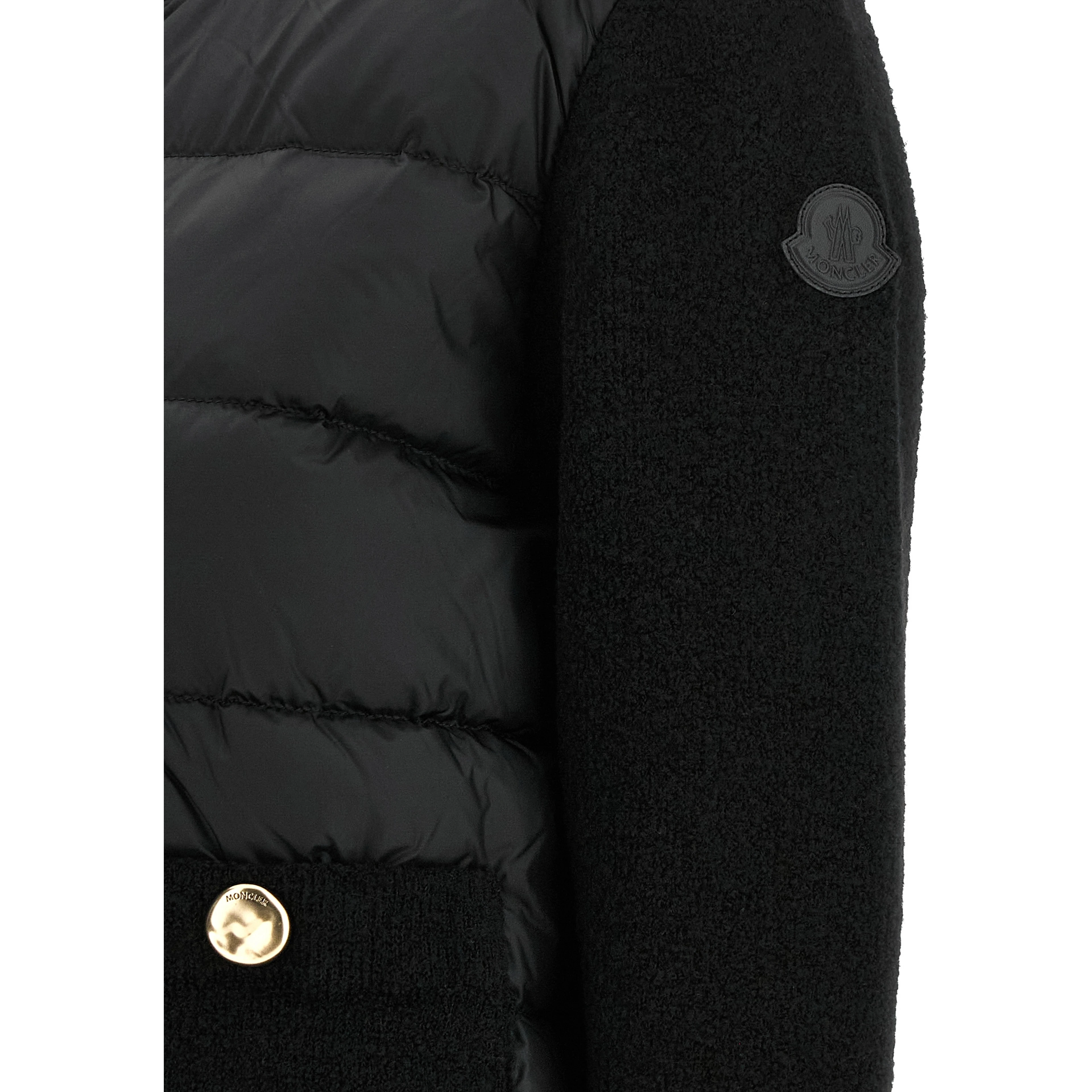 Black Polyamide Full-Length Jacket