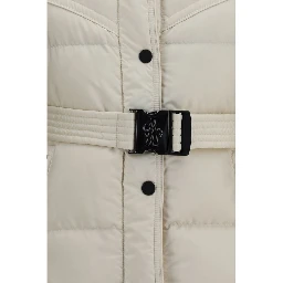 Beige Polyester Full-Length Jacket