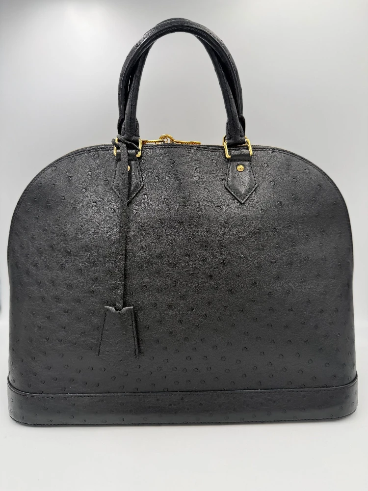 LOUIS VUITTON Alma GM in Ostrich Leather Handbag