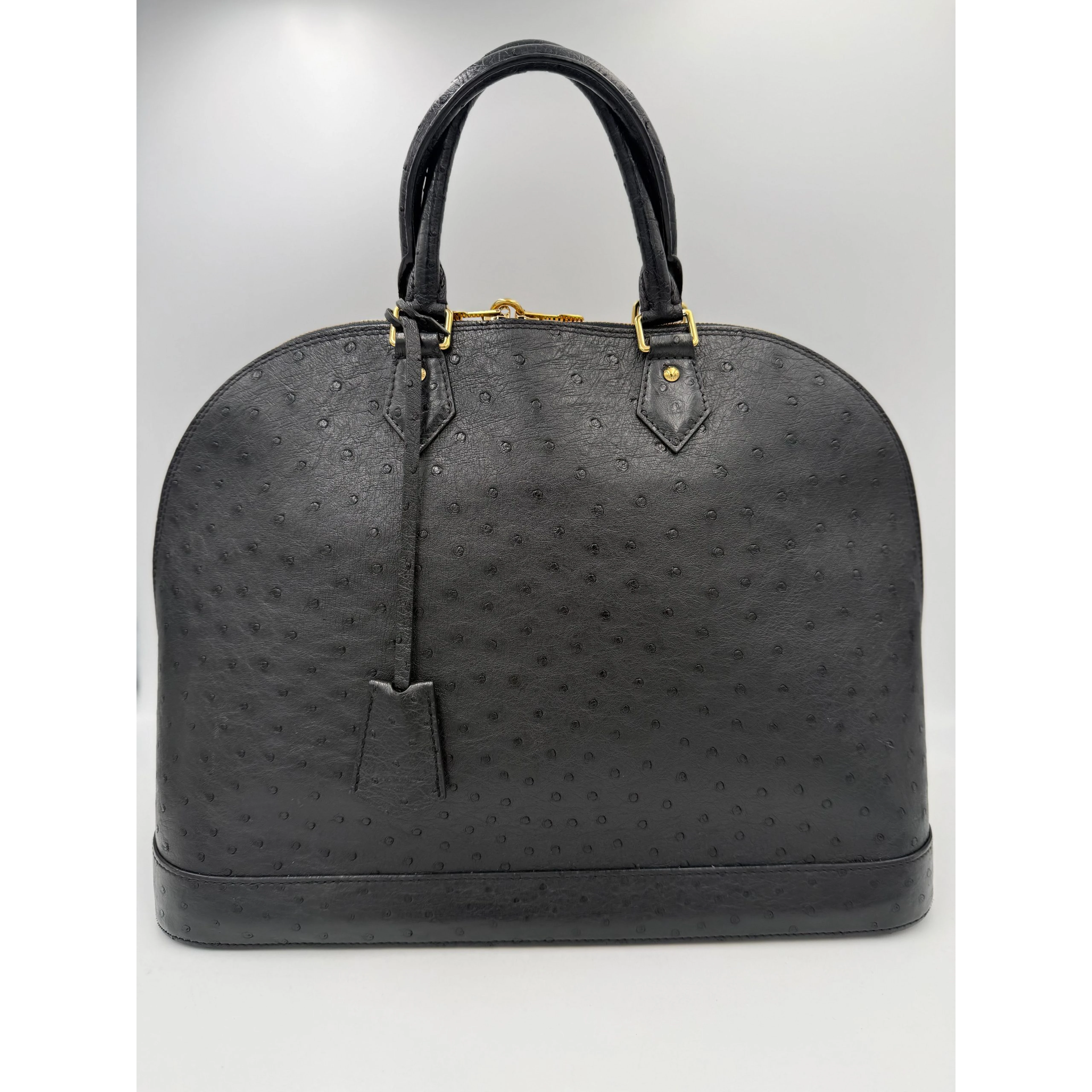 LOUIS VUITTON Alma GM in Ostrich Leather Handbag