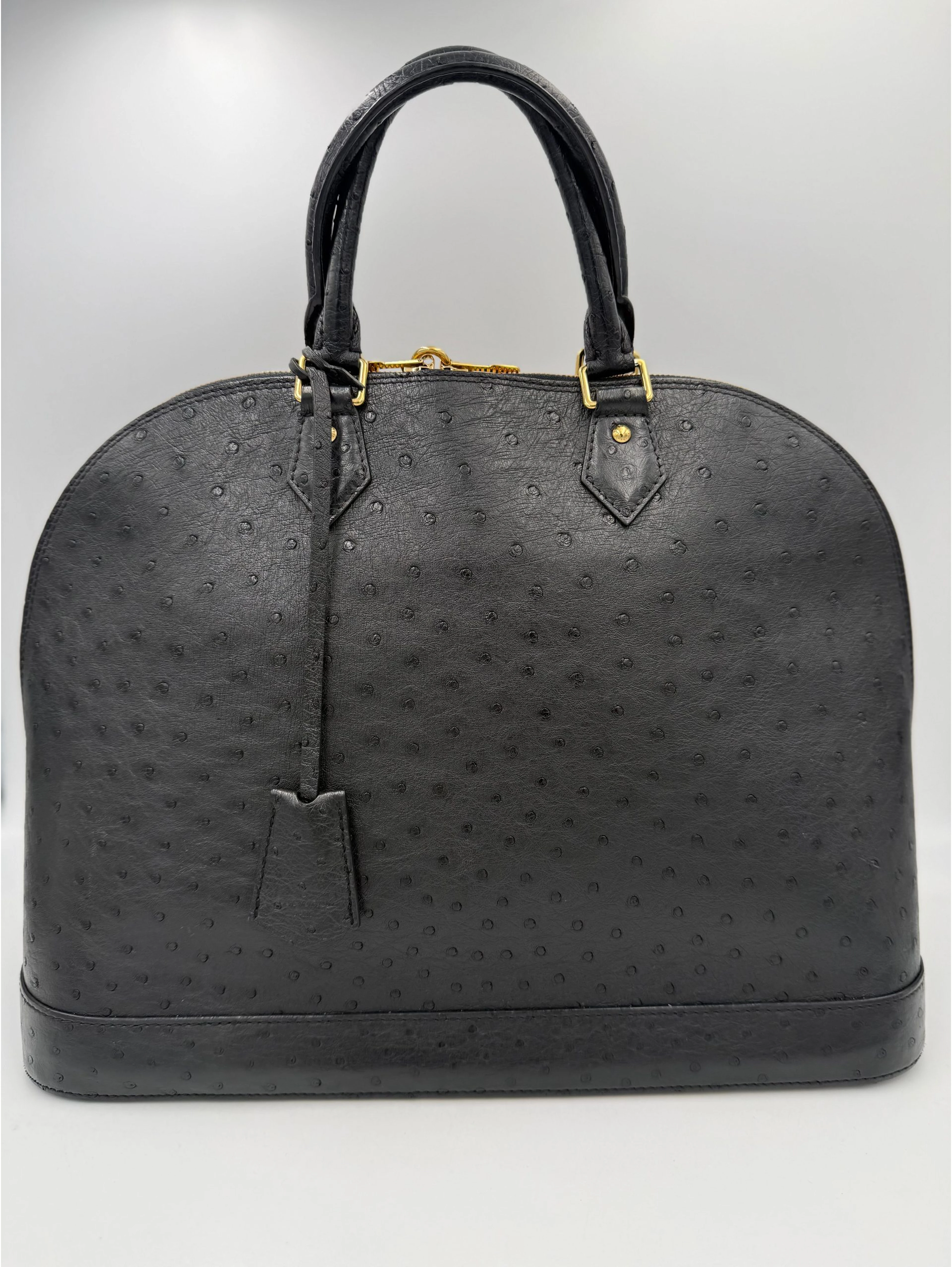 LOUIS VUITTON Alma GM in Ostrich Leather Handbag
