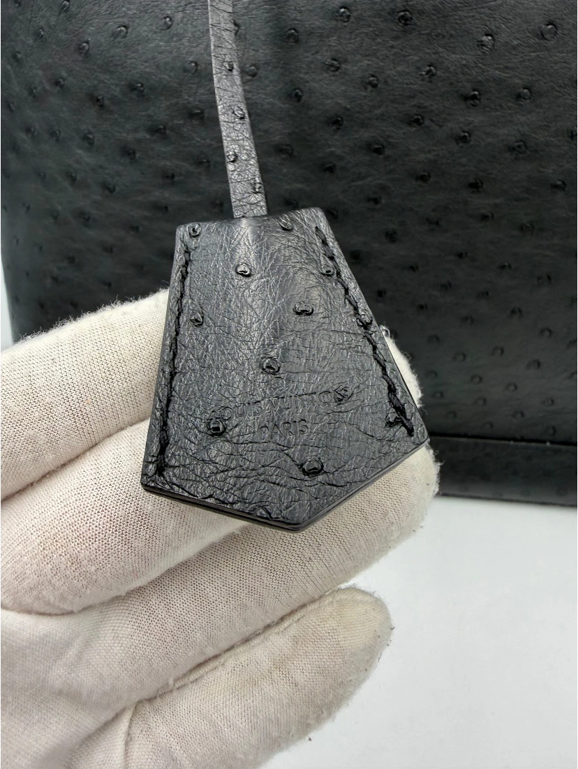 LOUIS VUITTON Alma GM in Ostrich Leather Handbag