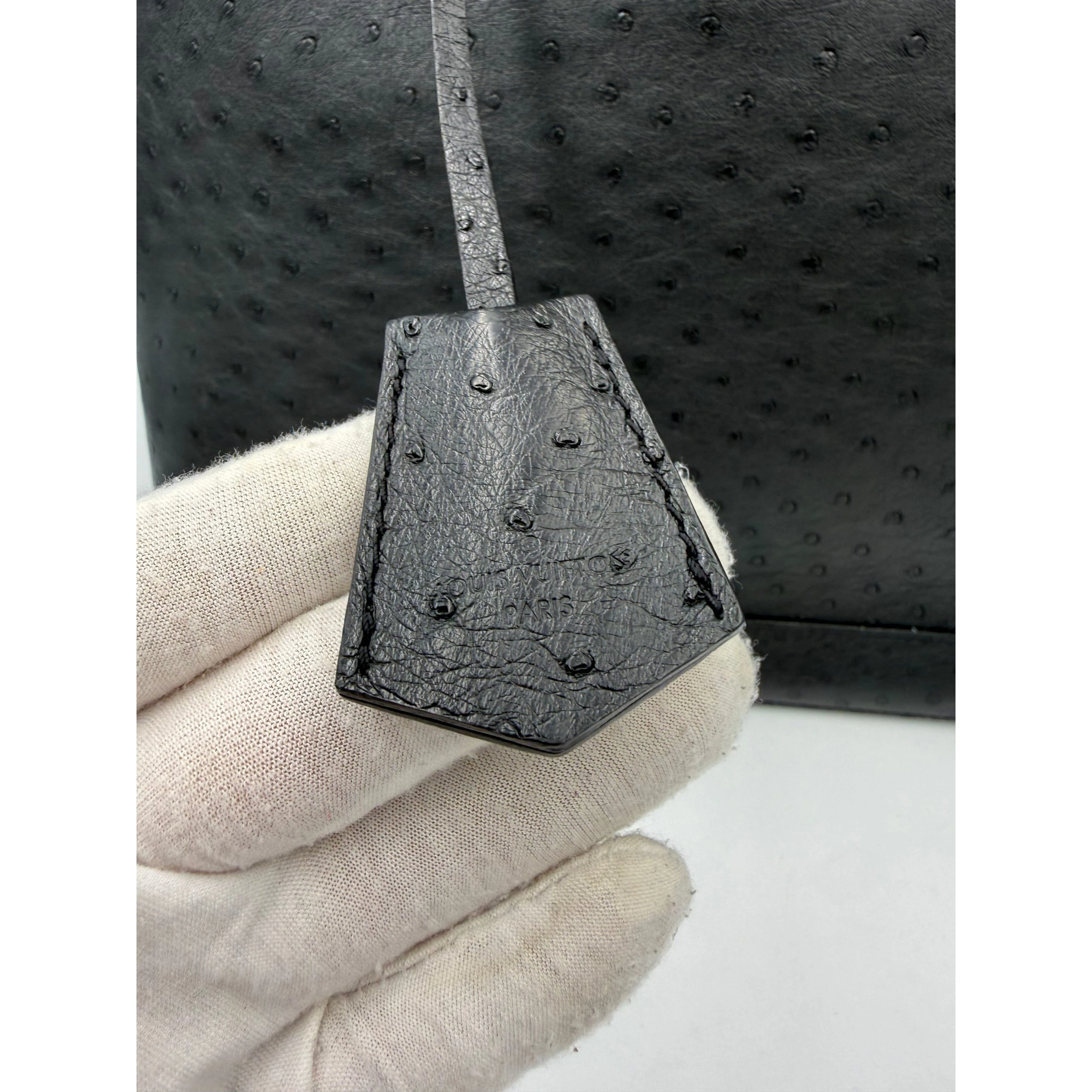 LOUIS VUITTON Alma GM in Ostrich Leather Handbag