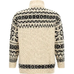 Bicolor Wool Cardigan