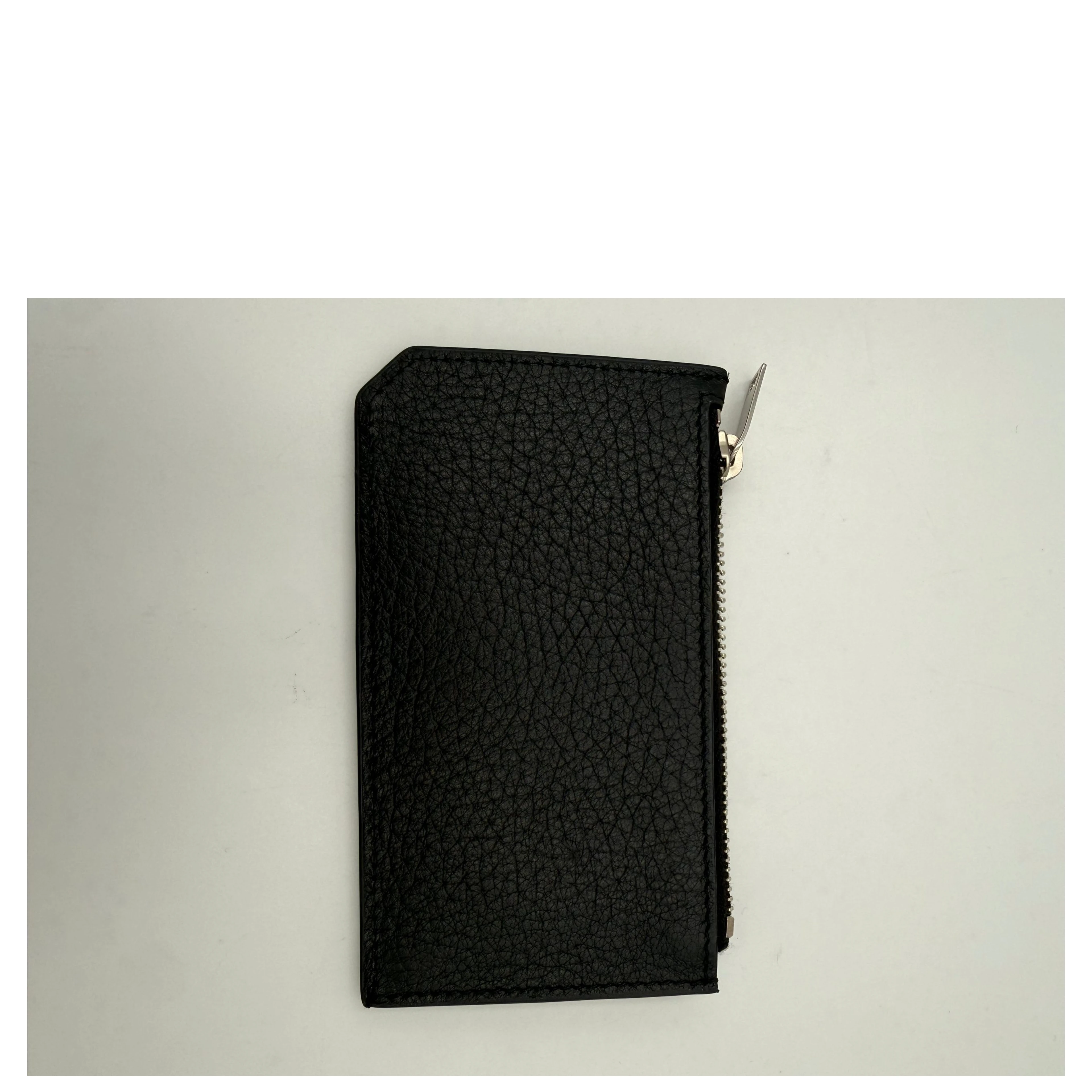 SAINT LAURENT Zip in Deerskin Cardholder