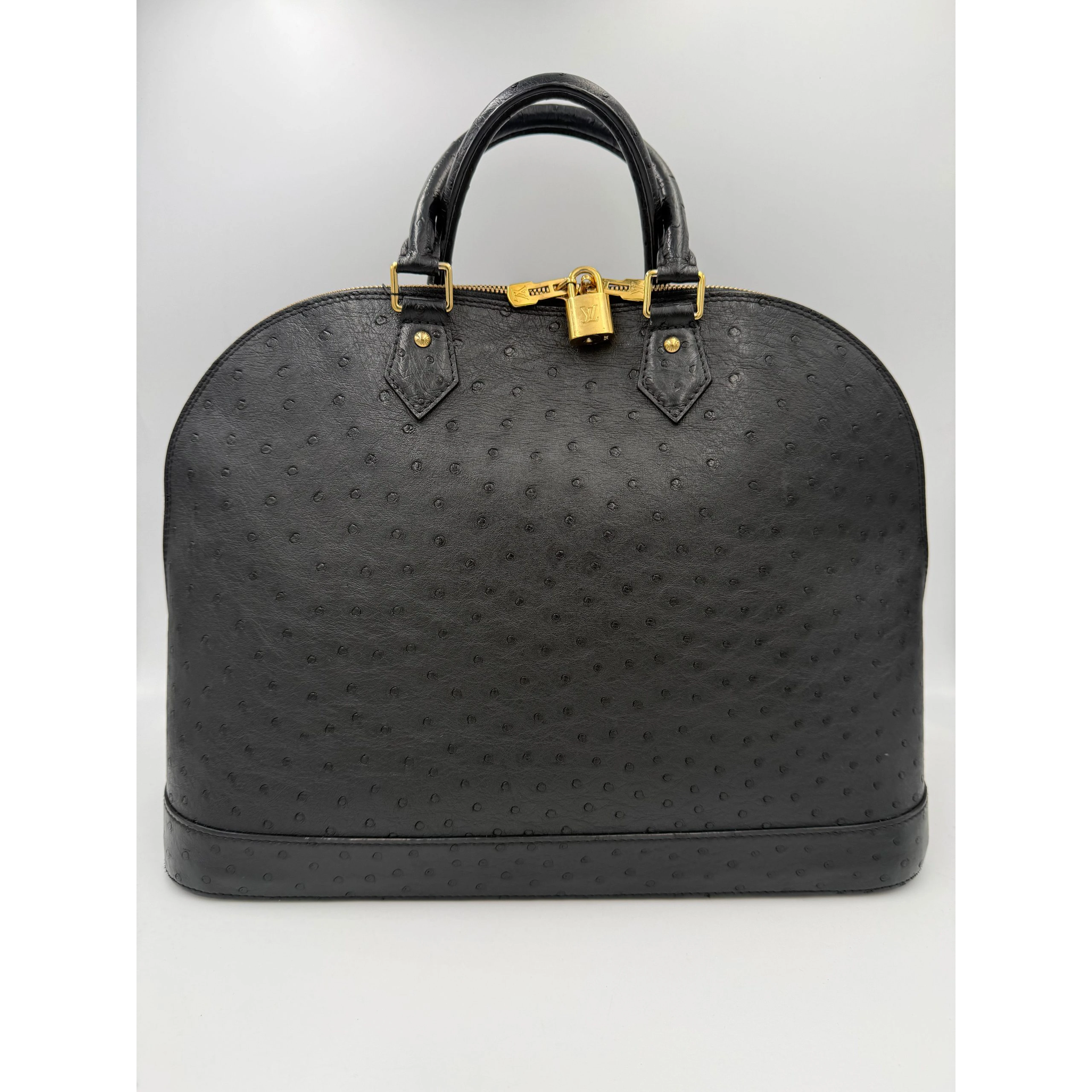 LOUIS VUITTON Alma GM in Ostrich Leather Handbag
