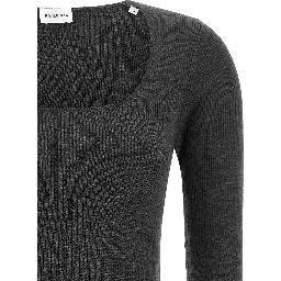 Gray Wool Cardigan