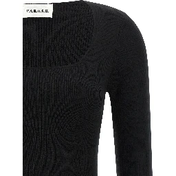 Black Wool Cardigan