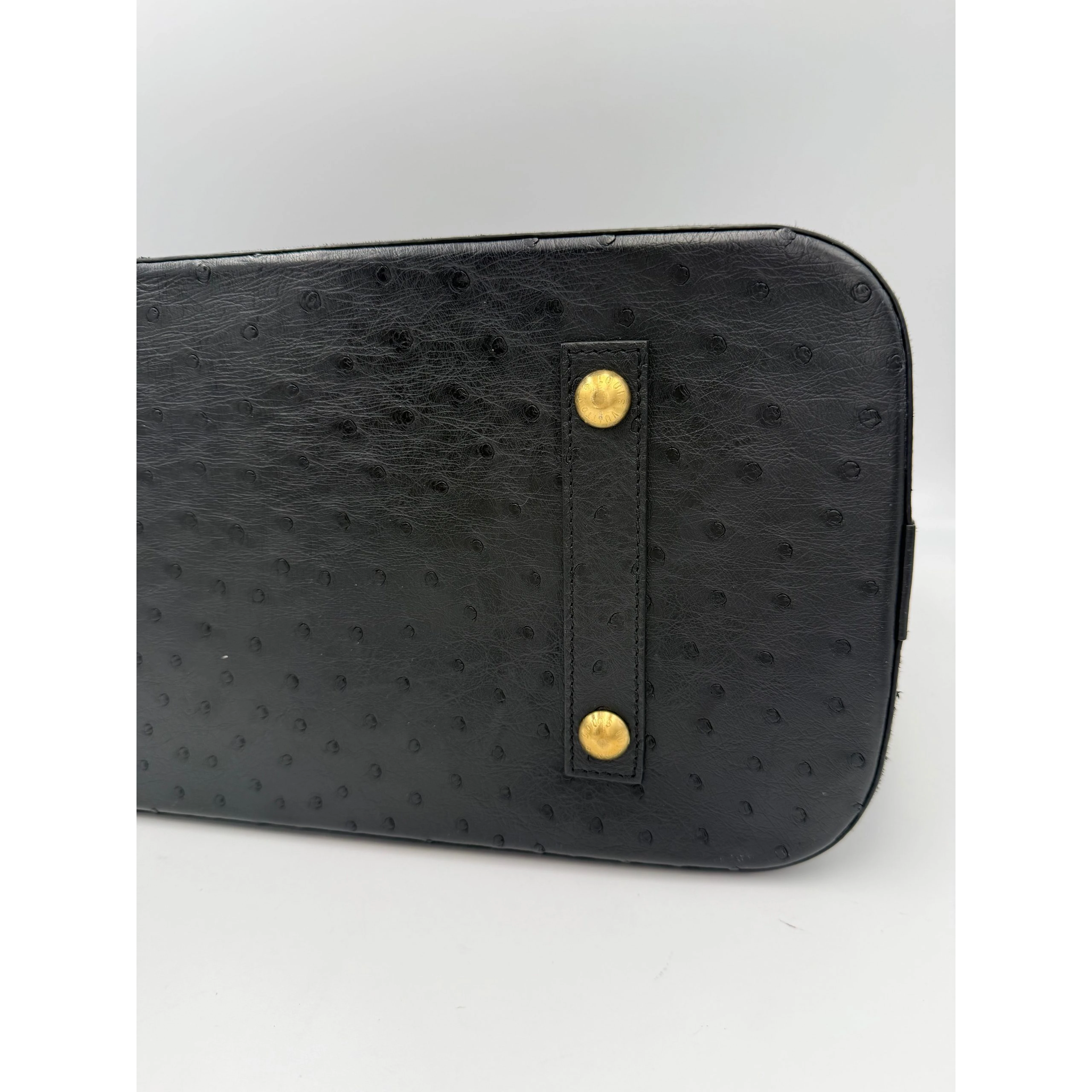 LOUIS VUITTON Alma GM in Ostrich Leather Handbag
