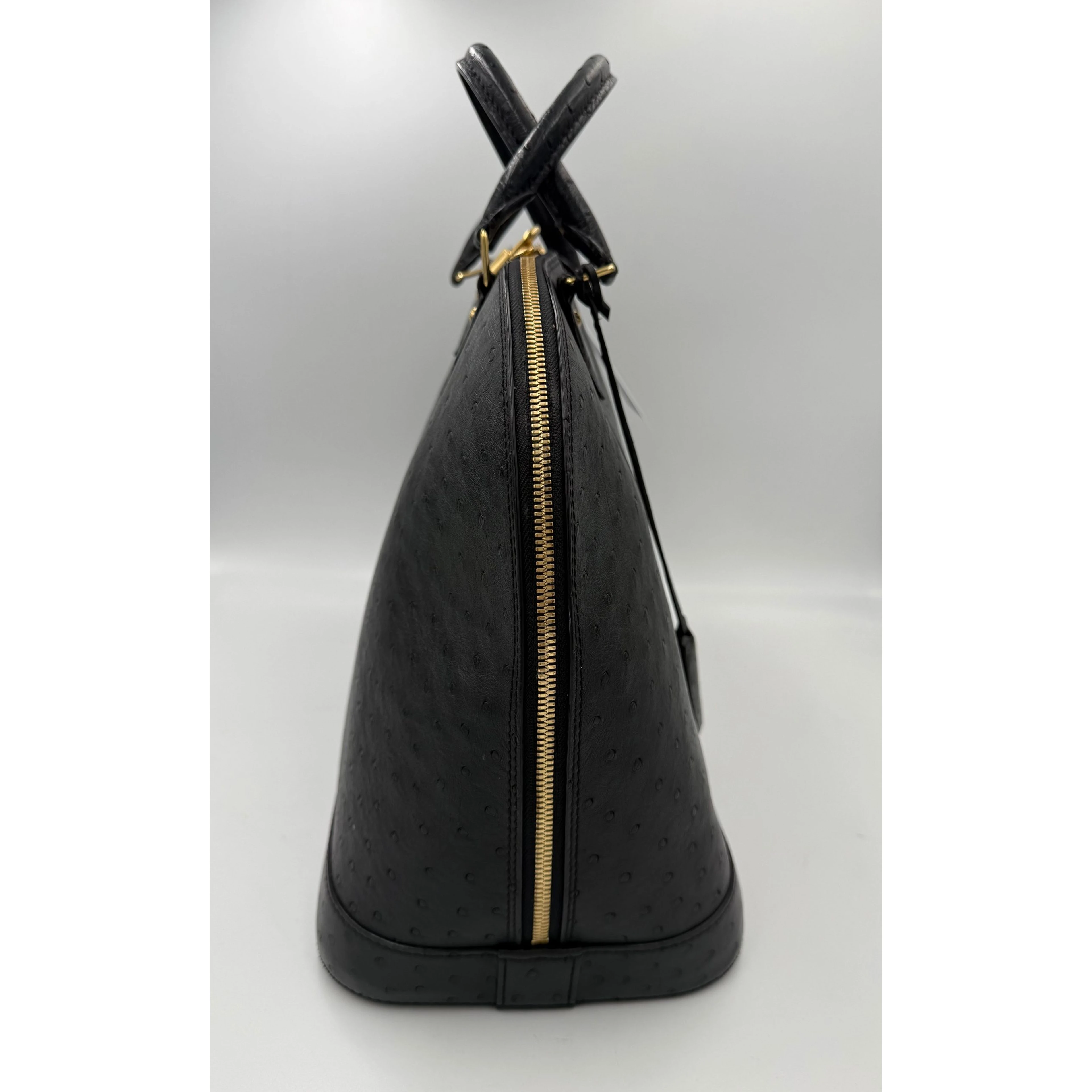 LOUIS VUITTON Alma GM in Ostrich Leather Handbag