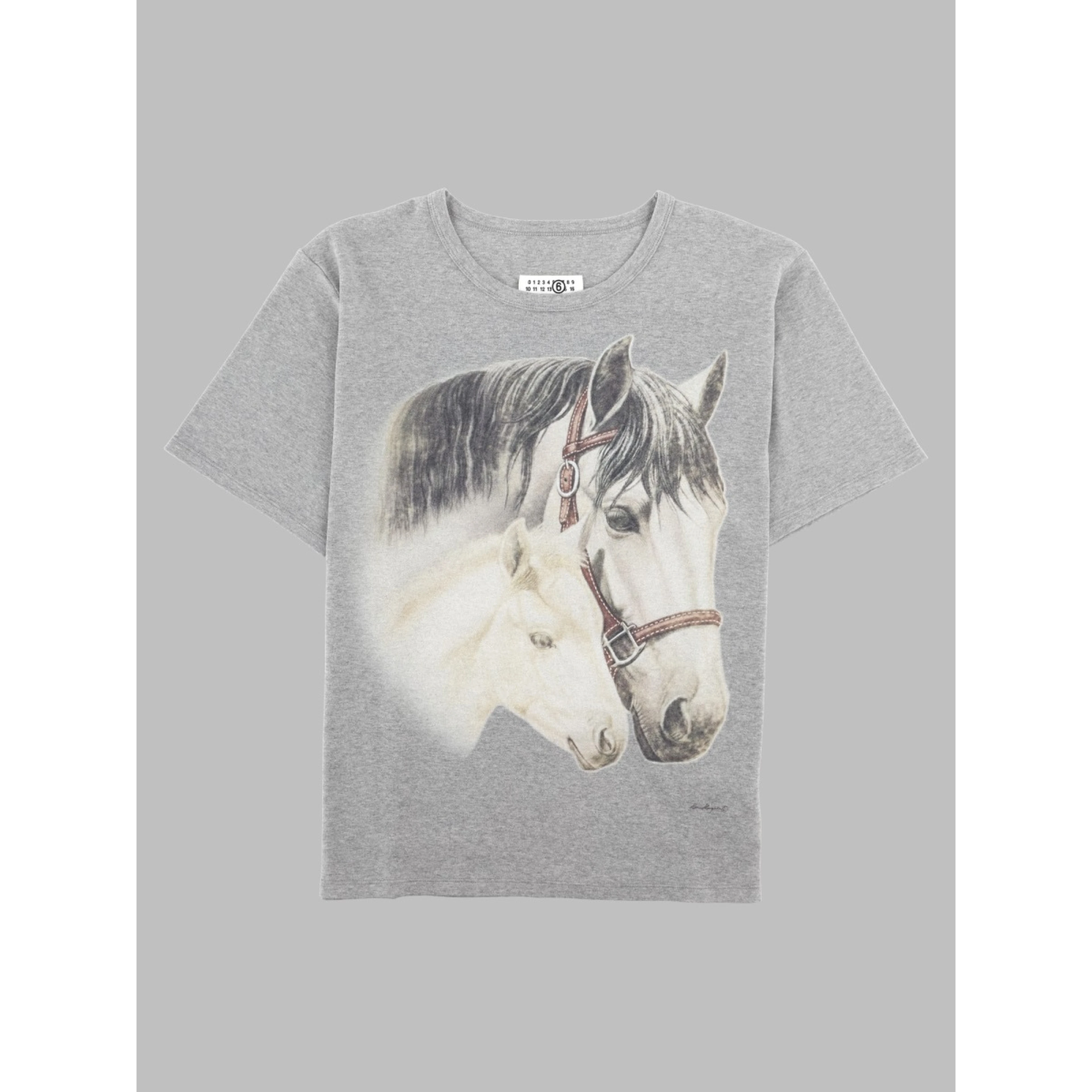 T-Shirt con Stampa Ritratto Cavallo