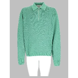 Polo In Maglia In Filato Di Carta