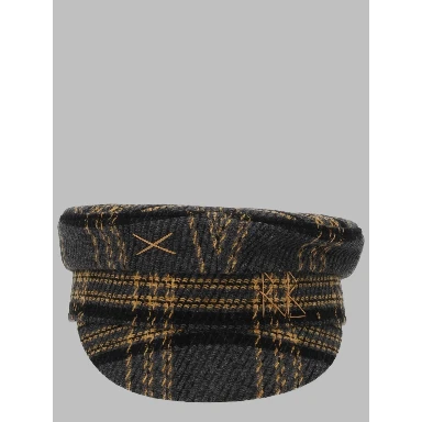 Cappello Baker Boy con Motivo Check