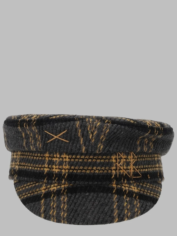 Cappello Baker Boy con Motivo Check