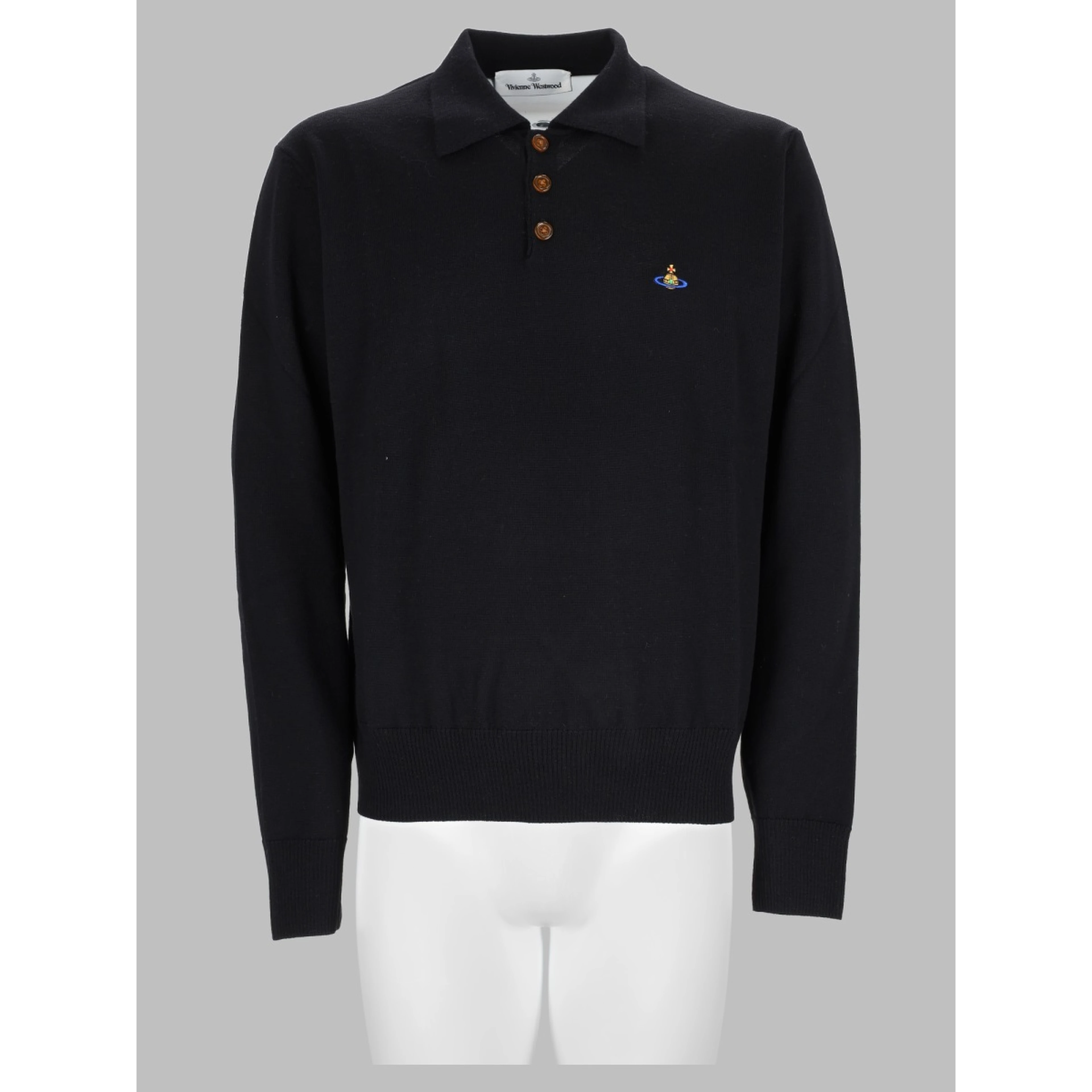 Polo "Mark" In Maglia Di Lana