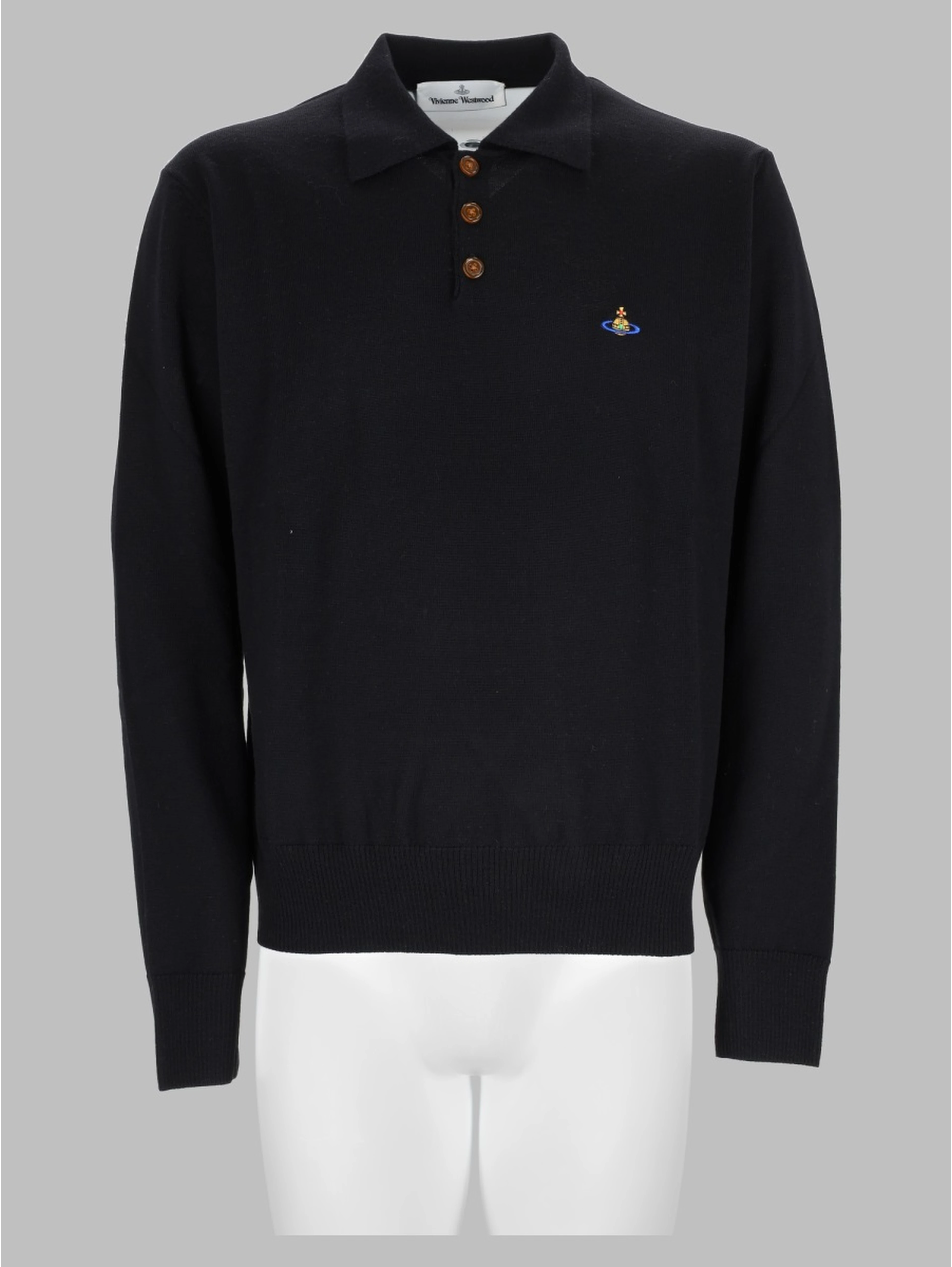 Polo "Mark" In Maglia Di Lana