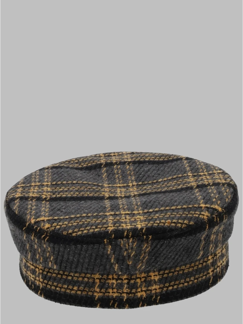 Cappello Baker Boy con Motivo Check