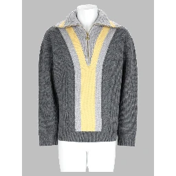 Maglia In Lana e Cashmere Con Zip
