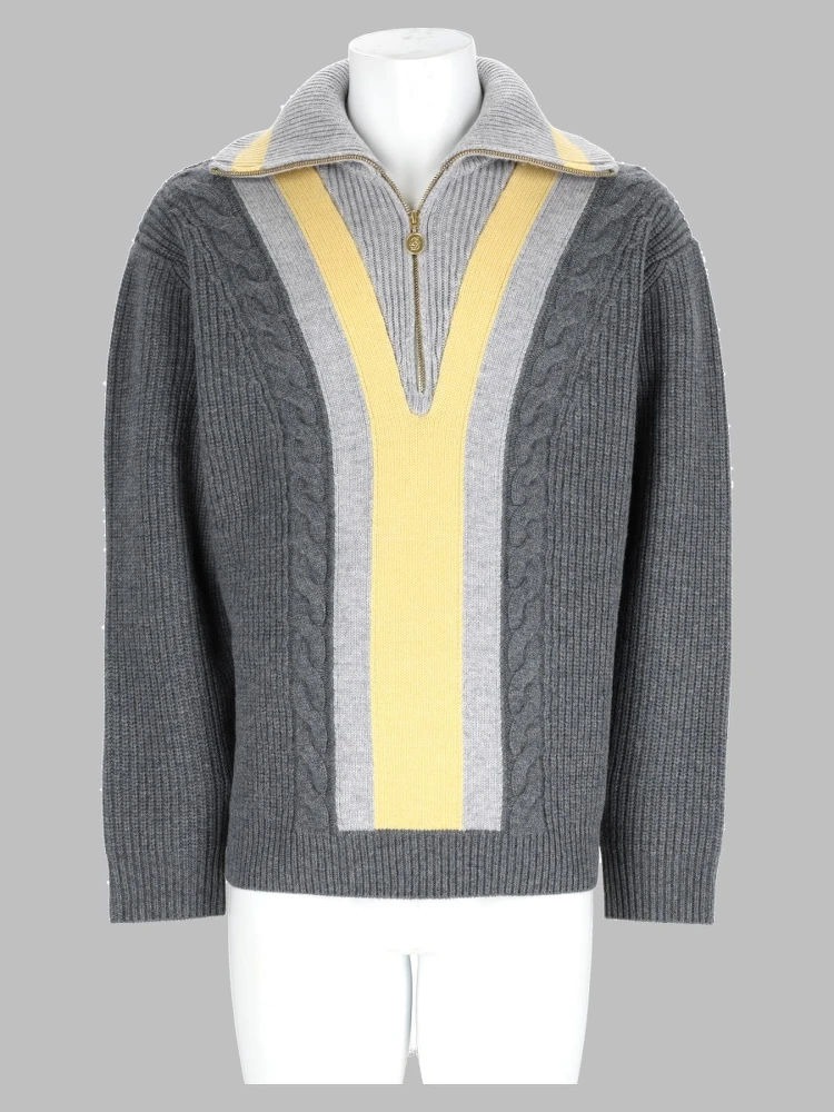 Maglia In Lana e Cashmere Con Zip