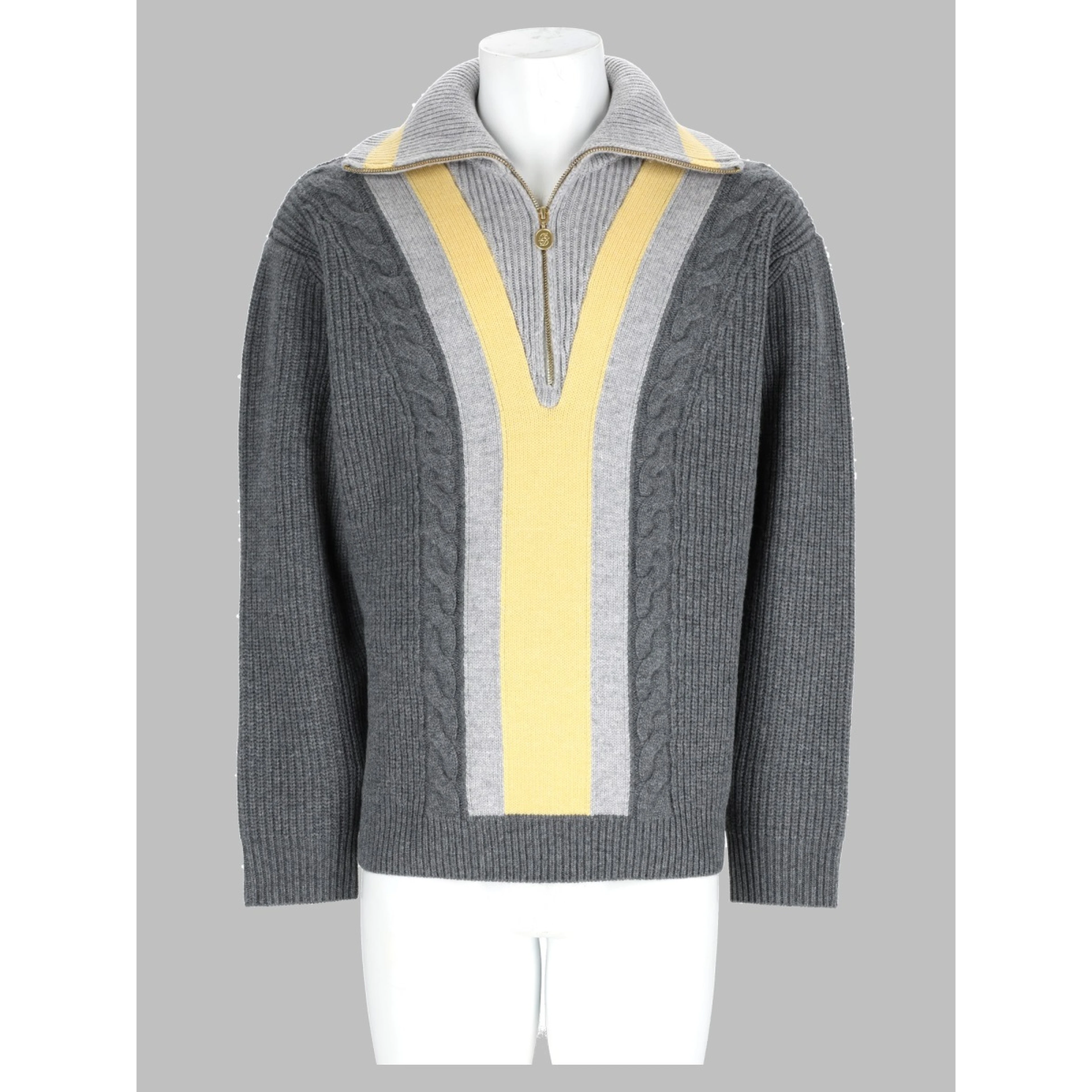 Maglia In Lana e Cashmere Con Zip