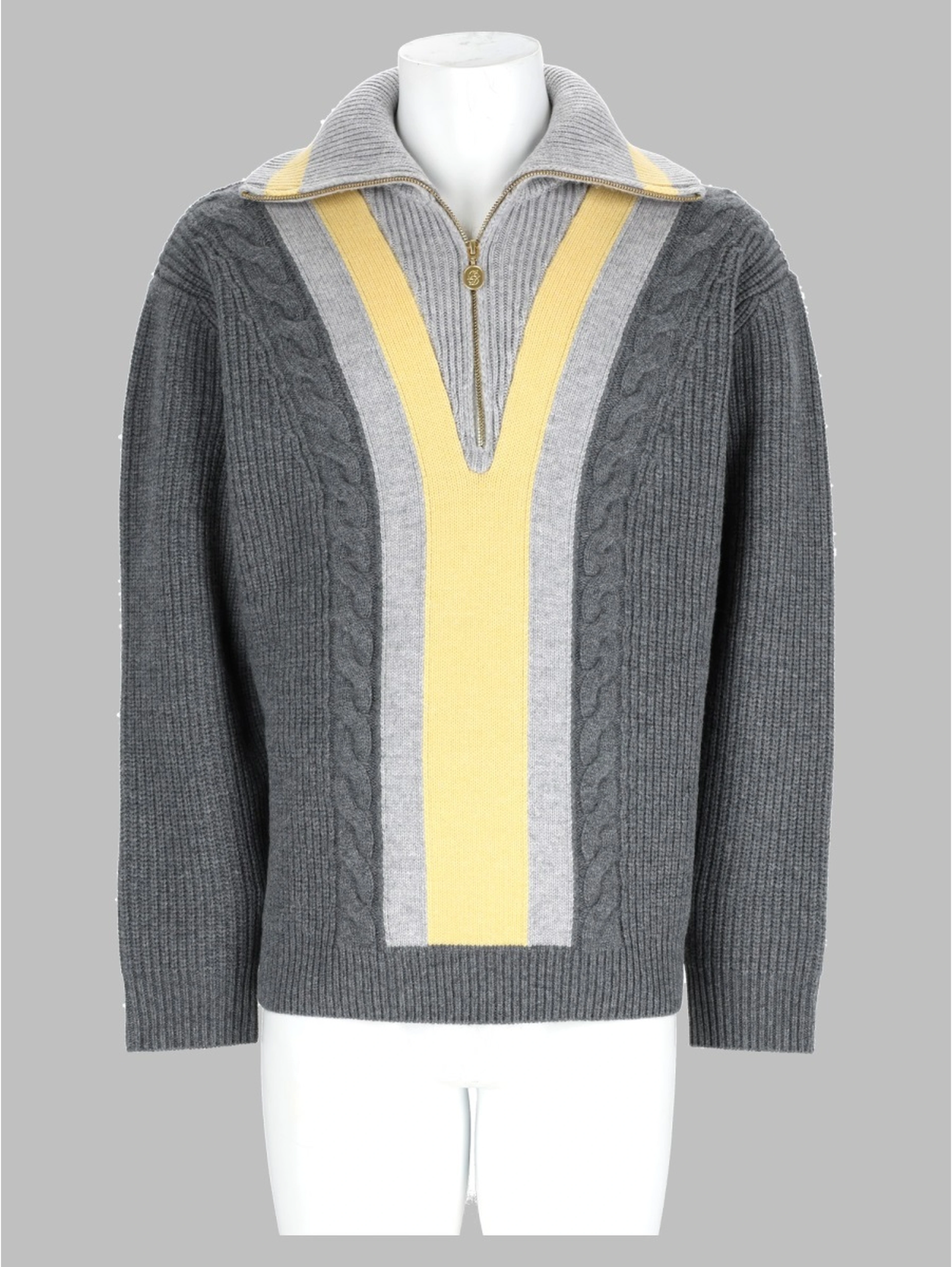 Maglia In Lana e Cashmere Con Zip