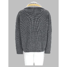 Maglia In Lana e Cashmere Con Zip