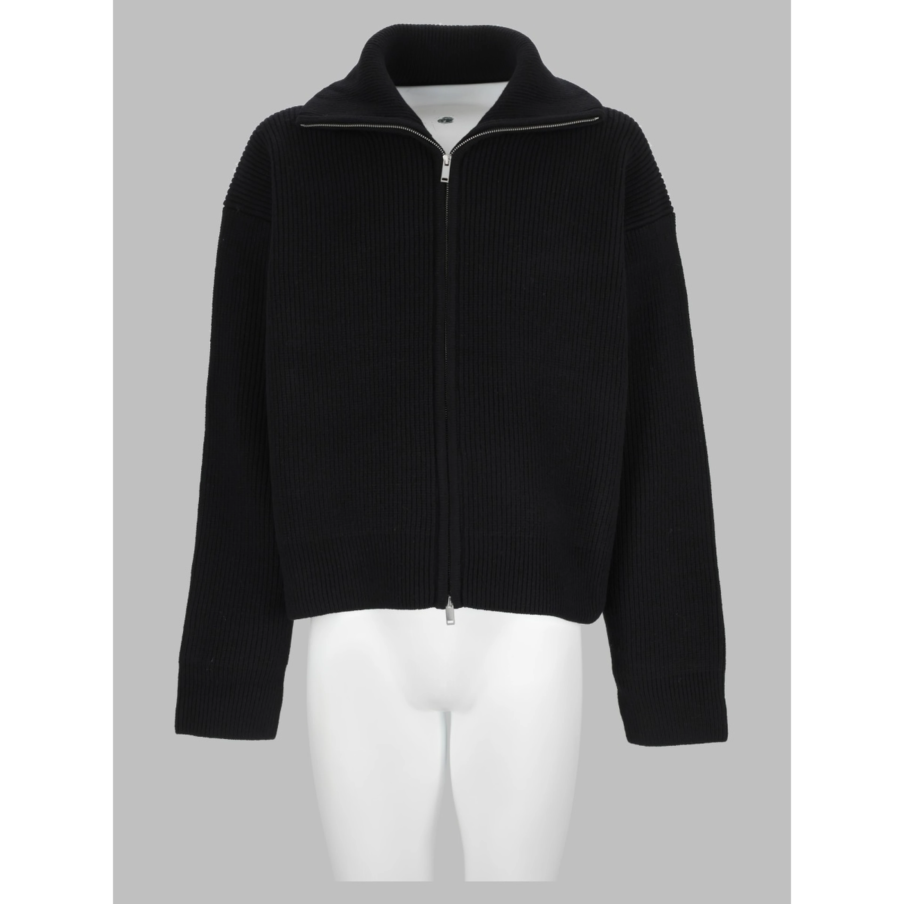 Cardigan In Lana Con Zip