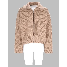 Cardigan In Lana Con Zip