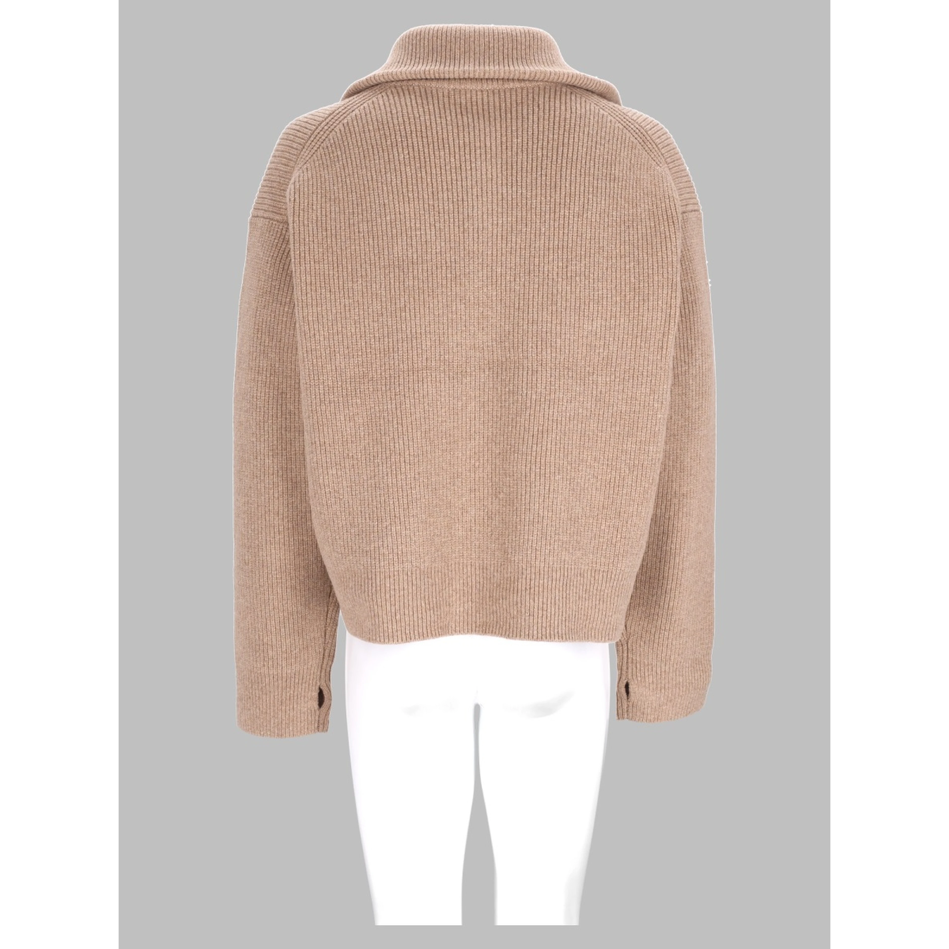 Cardigan In Lana Con Zip