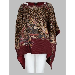 Top Poncho con Stampa